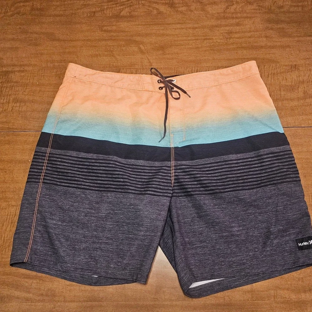 Mens Hurley Boca Barranca Board Shorts Swim Trunks Striped XL 40 C19